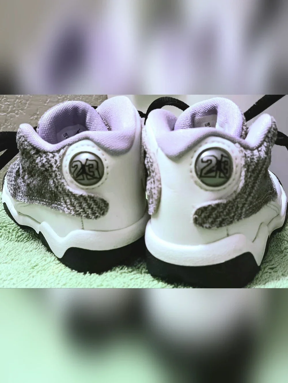 Sz. 4C Nike Air Jordan 13 Retro Houndstooth, Colorway Grey/White/Lilac!